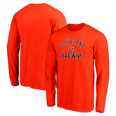 Fanatics Cleveland Browns Team Arc Knockout Long Sleeve T-Shirt Orange