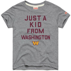 Washington Commanders Homage Youth Just a Kid Tri-Blend T-Shirt Gray