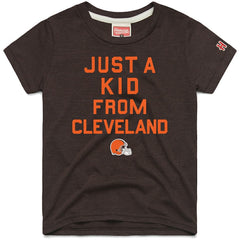 Cleveland Browns Homage Youth Just a Kid Tri-Blend T-Shirt Brown