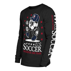 USMNT New Era Old School Sport Long Sleeve T-Shirt Black - New Era
