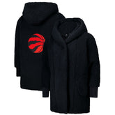 The Best Lounger in the World By Jill Martin Toronto Raptors Unisex Black Oversized Open-Front Hoodie Sweater