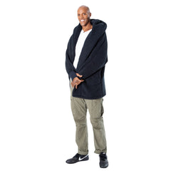 The Best Lounger in the World By Jill Martin Toronto Raptors Unisex Black Oversized Open-Front Hoodie Sweater