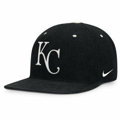 Kansas City Royals Nike Pro Corduroy Structured Snapback Hat - Black - Nike Lifestyle