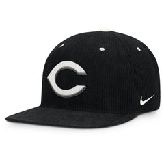 Cincinnati Reds Nike Pro Corduroy Structured Snapback Hat - Black - Nike Discount