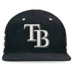 Tampa Bay Rays Nike Pro Corduroy Structured Snapback Hat - Black - Nike Lifestyle