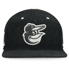 Baltimore Orioles Nike Pro Corduroy Structured Snapback Hat - Black - Nike Lifestyle