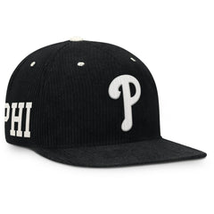 Philadelphia Phillies Nike Pro Corduroy Structured Snapback Hat - Black - Nike Online