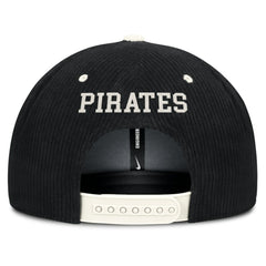 Pittsburgh Pirates Nike Pro Corduroy Structured Snapback Hat - Black - Nike on Sale