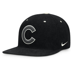 Chicago Cubs Nike Pro Corduroy Structured Snapback Hat - Black - Nike on Sale