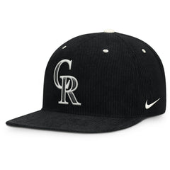 Colorado Rockies Nike Pro Corduroy Structured Snapback Hat - Black - Nike Online