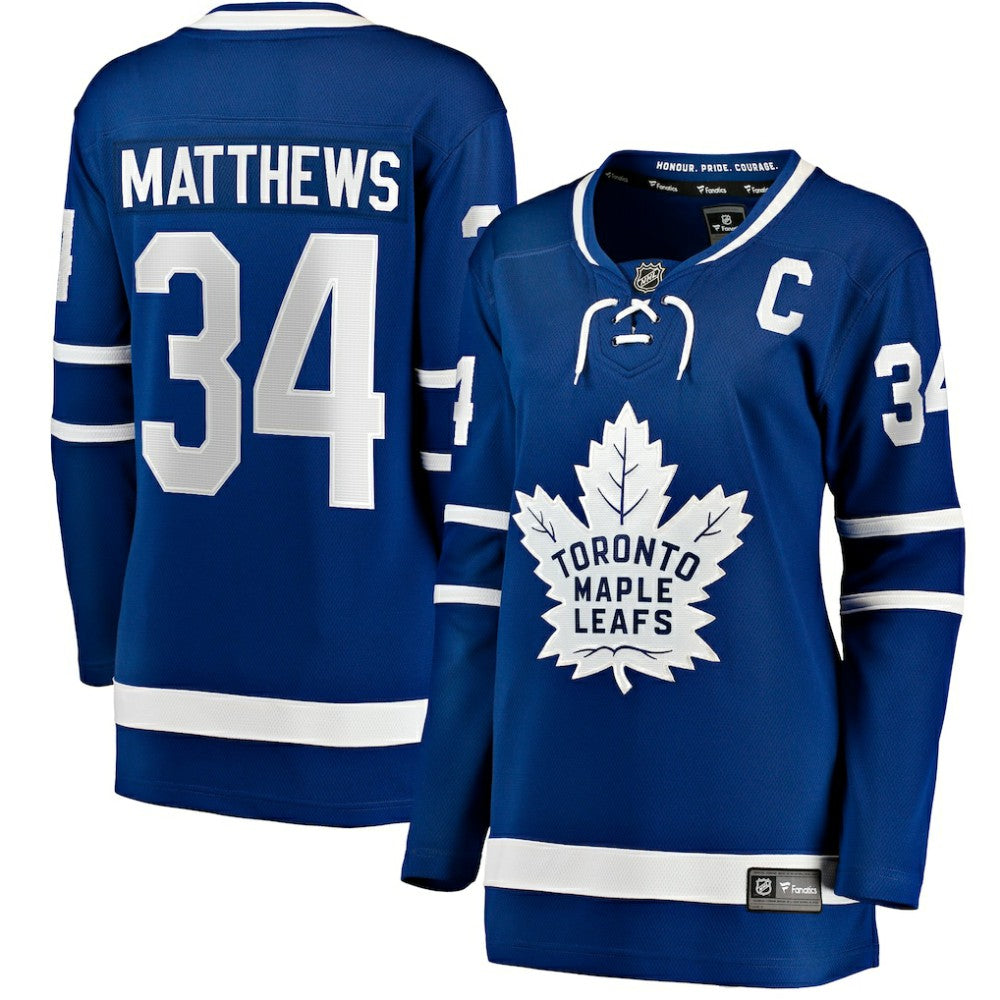 Auston Matthews Toronto Maple Leafs Fanatics Women's Captain Patch Home Breakaway Player Jersey - Blue - NHL 202211387