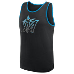 Miami Marlins Logo Athletic Unmatched Success Tank Top - Black - MLB Sale