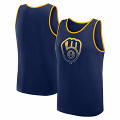 Milwaukee Brewers Logo Athletic Unmatched Success Tank Top - Navy - MLB Online
