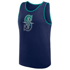 Seattle Mariners Logo Athletic Unmatched Success Tank Top - Navy - MLB Lifestyle