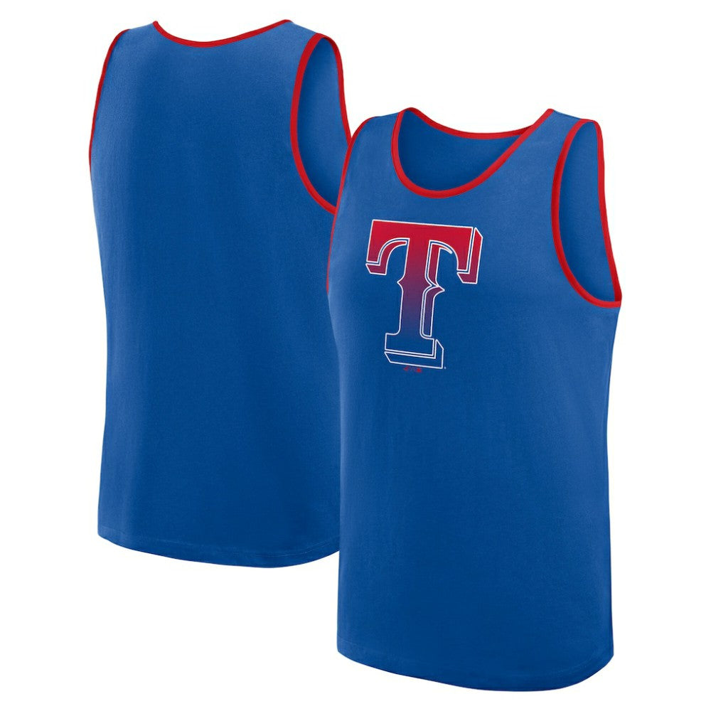 Texas Rangers Logo Athletic Unmatched Success Tank Top - Royal - MLB Lifestyle