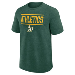 Athletics Logo Athletic Top Notch T-Shirt - Heather Green - MLB Sale