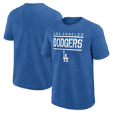 Los Angeles Dodgers Logo Athletic Top Notch T-Shirt - Heather Royal - MLB on Sale