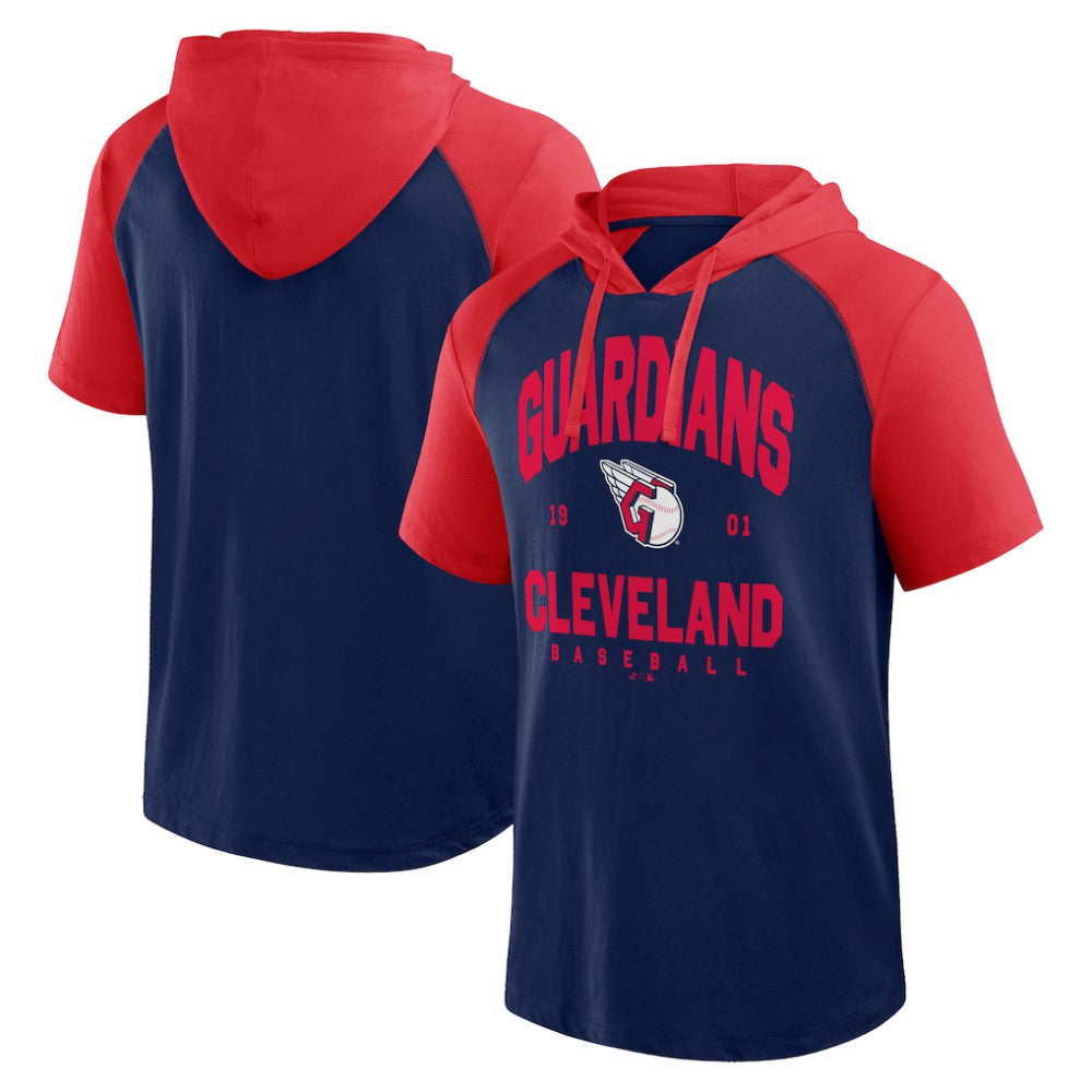 Cleveland Guardians Logo Athletic Prime Hoodie T-Shirt - Navy - MLB Sale