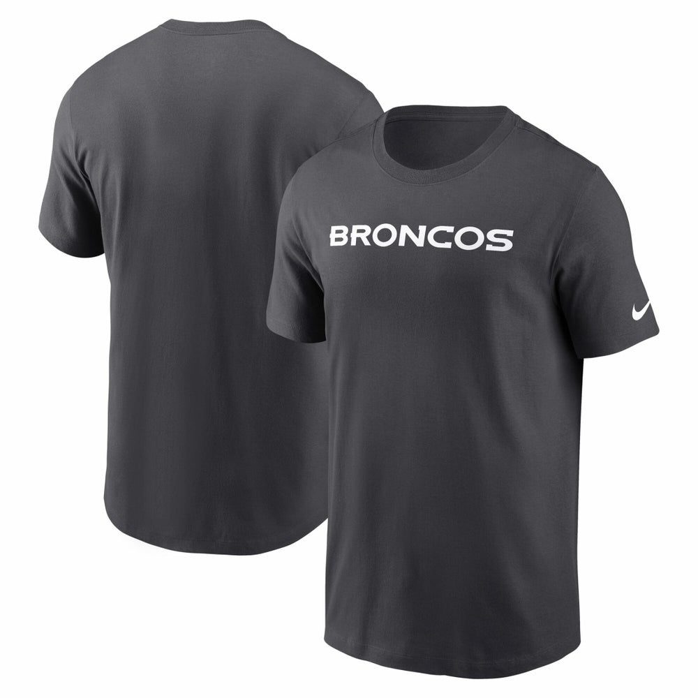 Nike Denver Broncos Primetime Wordmark Essential T-Shirt Anthracite