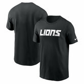 Nike Detroit Lions Primetime Wordmark Essential T-Shirt Black