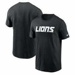 Nike Detroit Lions Primetime Wordmark Essential T-Shirt Black