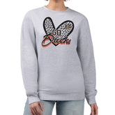 Anaheim Ducks G-III 4Her by Carl Banks Women's Animal Print Heart Fleece Pullover Sweatshirt - Heather Gray - NHL 202213838