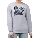 St. Louis Blues G-III 4Her by Carl Banks Women's Animal Print Heart Fleece Pullover Sweatshirt - Heather Gray - NHL 202213847