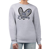 Tampa Bay Lightning G-III 4Her by Carl Banks Women's Animal Print Heart Fleece Pullover Sweatshirt - Heather Gray - NHL 202213849