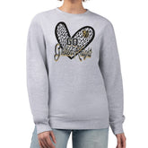 Vegas Golden Knights G-III 4Her by Carl Banks Women's Animal Print Heart Fleece Pullover Sweatshirt - Heather Gray - NHL 202213856