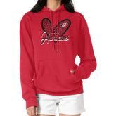 Carolina Hurricanes G-III 4Her by Carl Banks Women's Animal Print Heart Fleece Pullover Hoodie - Red - NHL 202213963