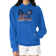 New York Islanders G-III 4Her by Carl Banks Women's Animal Print Heart Fleece Pullover Hoodie - Royal - NHL 202213964