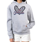 Colorado Avalanche G-III 4Her by Carl Banks Women's Animal Print Heart Fleece Pullover Hoodie - Heather Gray - NHL 202213972