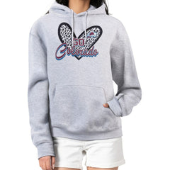 Colorado Avalanche G-III 4Her by Carl Banks Women's Animal Print Heart Fleece Pullover Hoodie - Heather Gray - NHL 202213972