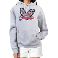 Washington Capitals G-III 4Her by Carl Banks Women's Animal Print Heart Fleece Pullover Hoodie - Heather Gray - NHL 202213997