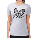 Los Angeles Kings G-III 4Her by Carl Banks Women's Super-Slim Fit Lightweight Animal Print Heart T-Shirt - Heather Gray - NHL 202214069