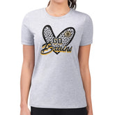Boston Bruins G-III 4Her by Carl Banks Women's Super-Slim Fit Lightweight Animal Print Heart T-Shirt - Heather Gray - NHL 202214075