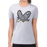 Buffalo Sabres G-III 4Her by Carl Banks Women's Super-Slim Fit Lightweight Animal Print Heart T-Shirt - Heather Gray - NHL 202214077