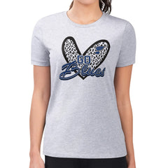 St. Louis Blues G-III 4Her by Carl Banks Women's Super-Slim Fit Lightweight Animal Print Heart T-Shirt - Heather Gray - NHL 202214093