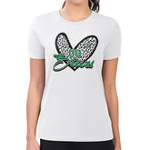 Dallas Stars G-III 4Her by Carl Banks Women's Super-Slim Fit Lightweight Animal Print Heart T-Shirt - White - NHL 202214143