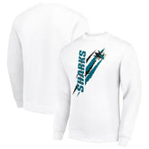 San Jose Sharks Starter Color Scratch Pullover Sweatshirt - White - NHL 202215712