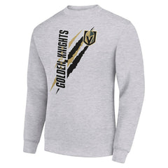 Vegas Golden Knights Starter Color Scratch Pullover Sweatshirt - Heather Gray - NHL 202215713