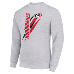 Carolina Hurricanes Starter Color Scratch Pullover Sweatshirt - Heather Gray - NHL 202215740