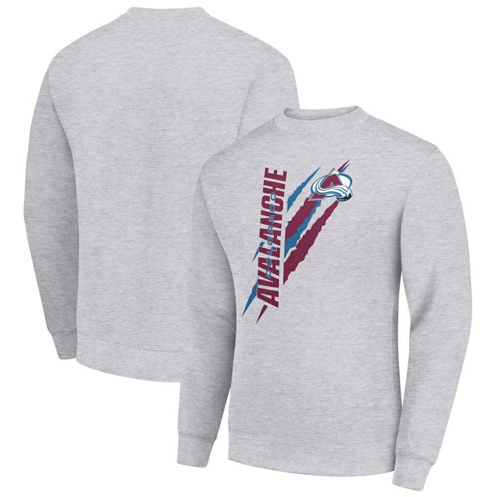 Colorado Avalanche Starter Color Scratch Pullover Sweatshirt - Heather Gray - NHL 202215743