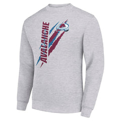 Colorado Avalanche Starter Color Scratch Pullover Sweatshirt - Heather Gray - NHL 202215743