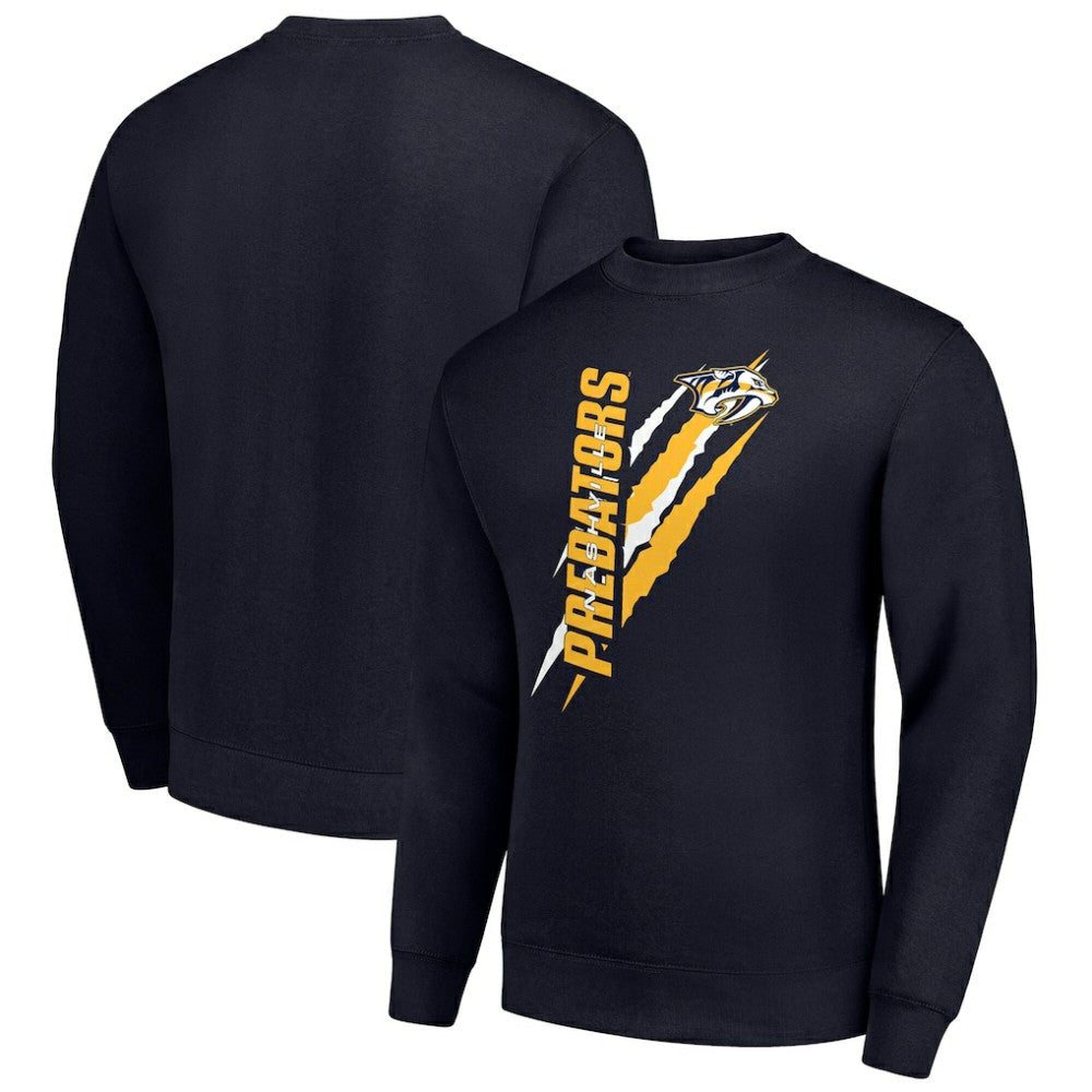 Nashville Predators Starter Color Scratch Pullover Sweatshirt - Navy - NHL 202215760