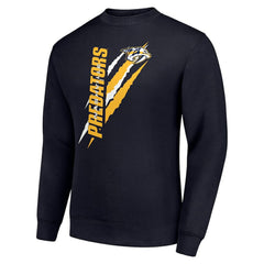 Nashville Predators Starter Color Scratch Pullover Sweatshirt - Navy - NHL 202215760