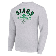 Dallas Stars Starter Stick And Puck Logo Fleece Pullover Sweatshirt - Heather Gray - NHL 202215824