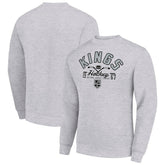 Los Angeles Kings Starter Stick And Puck Logo Fleece Pullover Sweatshirt - Heather Gray - NHL 202215828