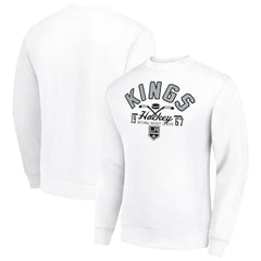 Los Angeles Kings Starter Stick And Puck Logo Fleece Pullover Sweatshirt - White - NHL 202215839