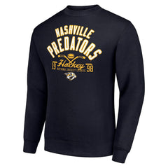 Nashville Predators Starter Stick And Puck Logo Fleece Pullover Sweatshirt - Navy - NHL 202215868
